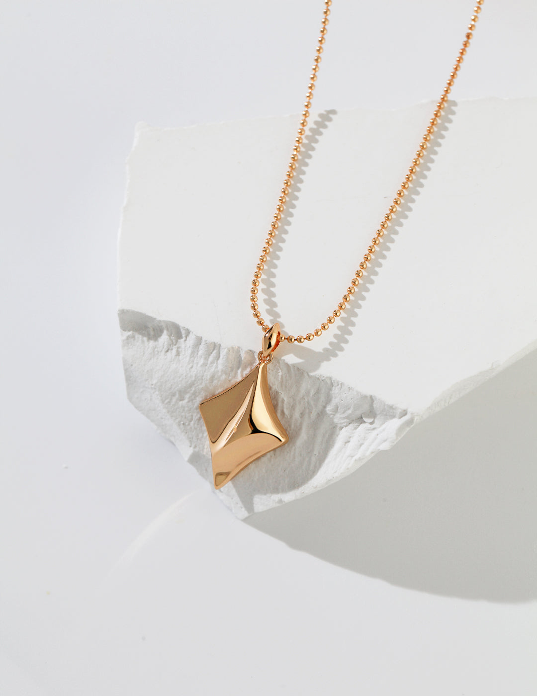 Crowned Ice S925 Sterling Silver Necklace/Earrings - Vintage Gold & White Gold Plated 4-Sided Star Pendant