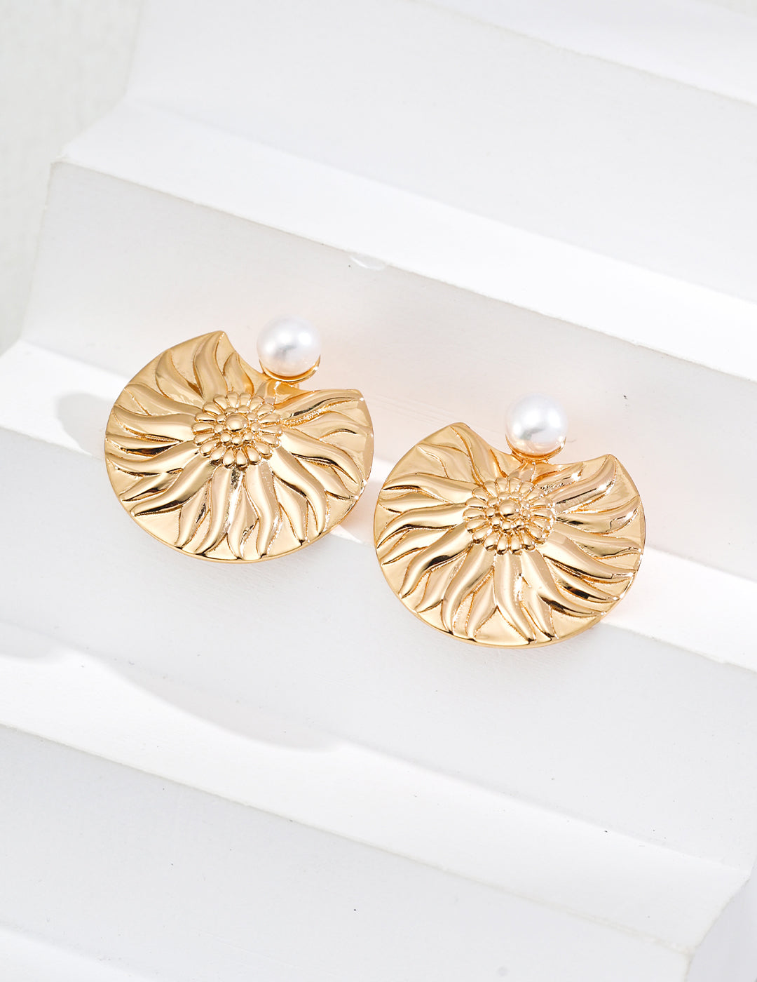Crowned Ice S925 Sterling Silver Designer Natural Pearl Earrings
