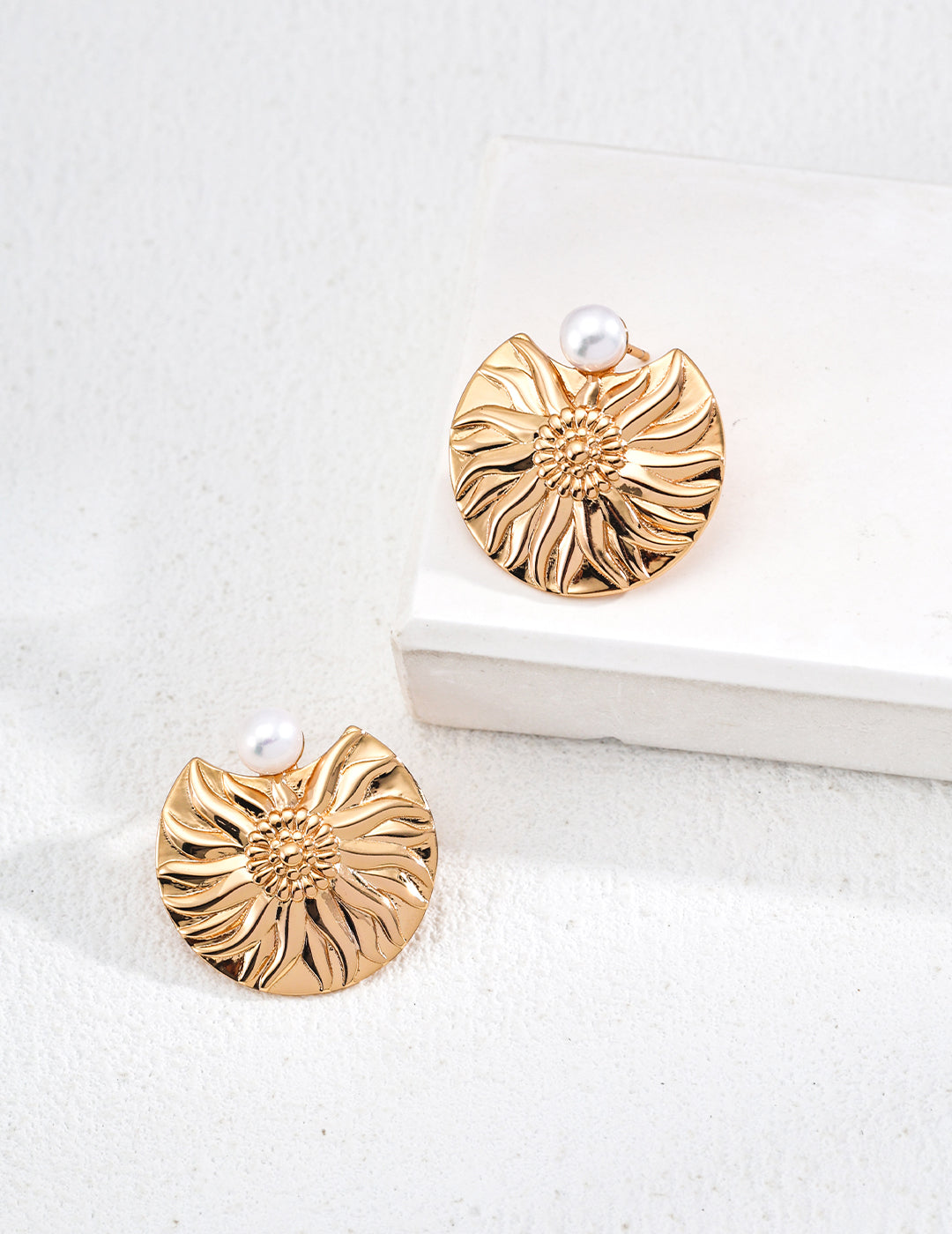 Crowned Ice S925 Sterling Silver Designer Natural Pearl Earrings