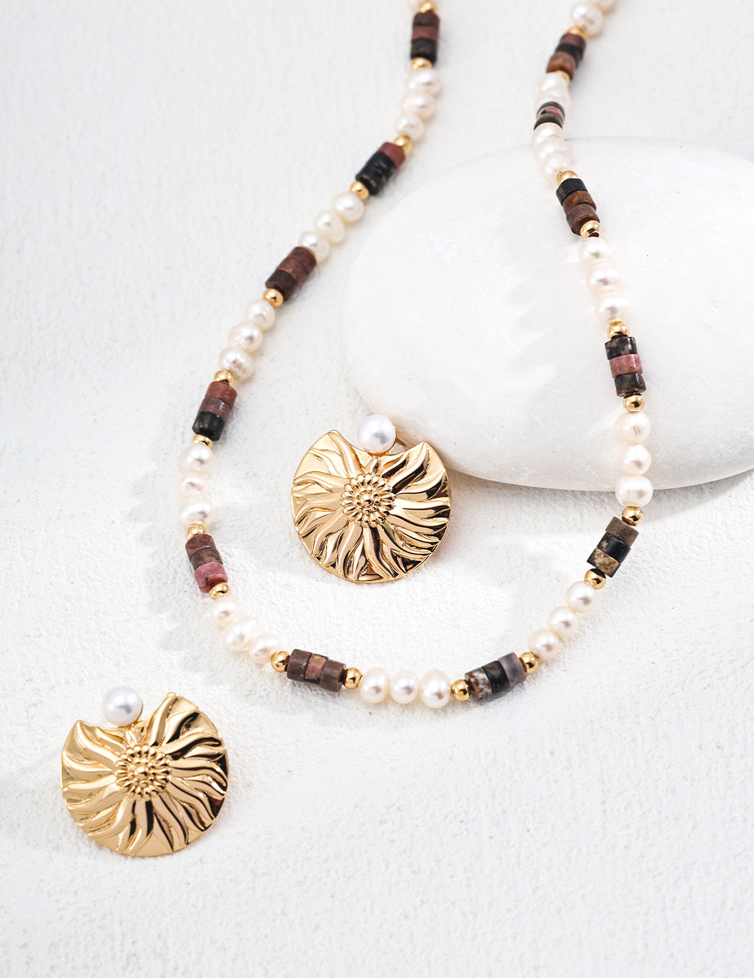 Crowned Ice S925 Sterling Silver Designer Natural Pearl Earrings