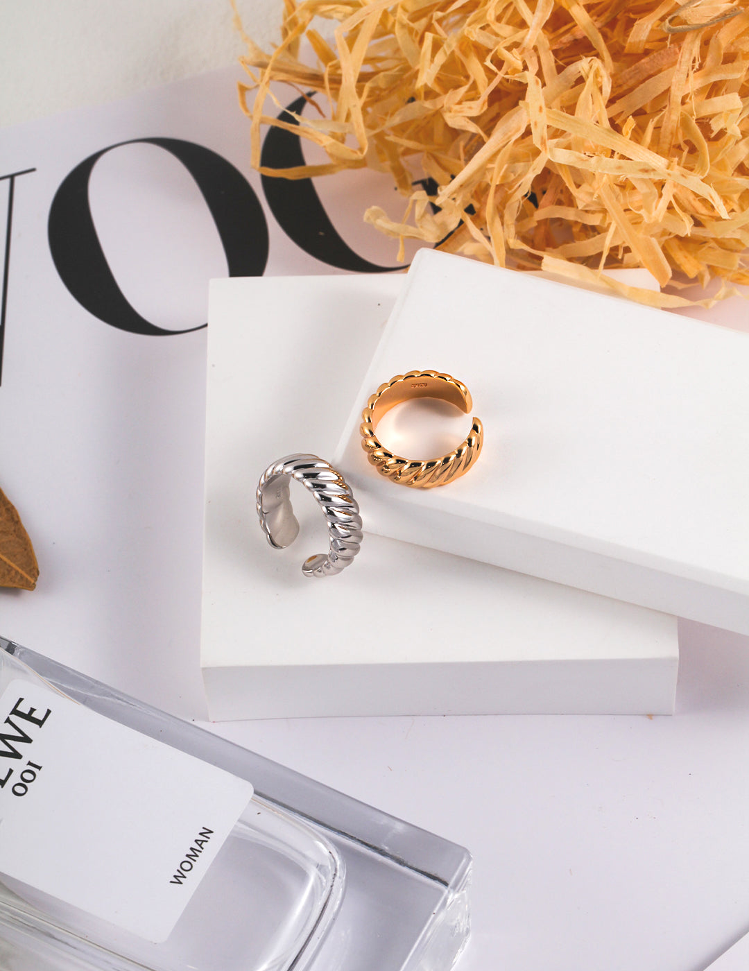 Crowned Ice White Gold Ring S925 Sterling Silver, Dainty Elegant Stacking Band, Thin Wedding Promise Ring for Women