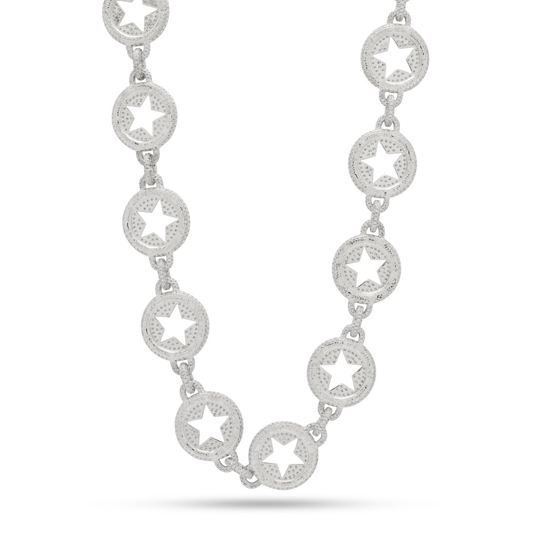 Crowned Ice 20mm Circled Star Chain