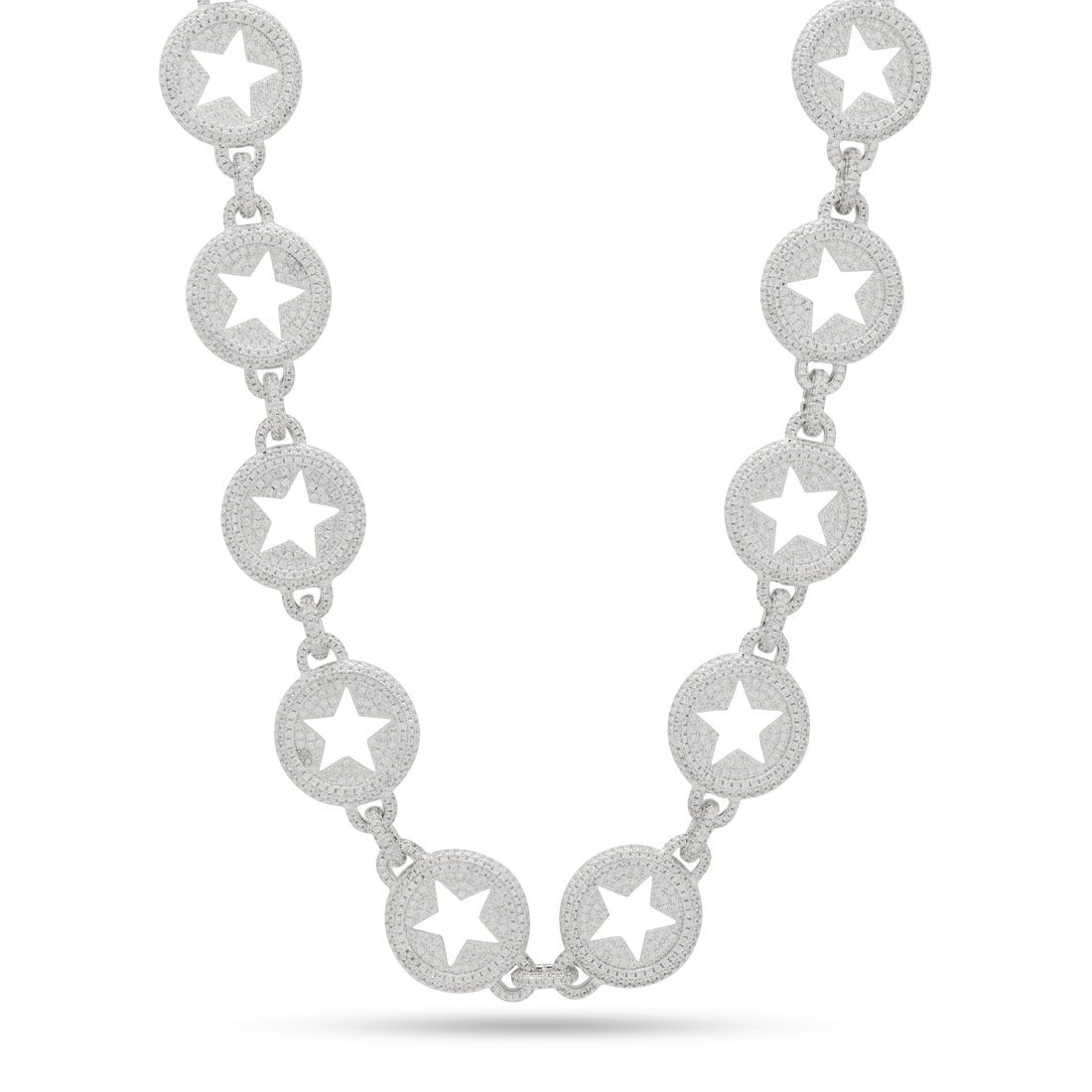 Crowned Ice 20mm Circled Star Chain