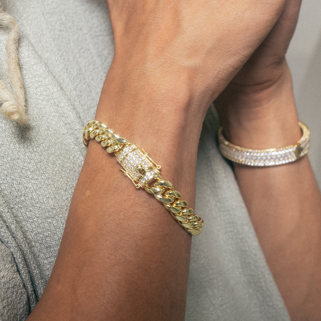 Crowned Ice 5mm Miami Cuban Link Bracelet