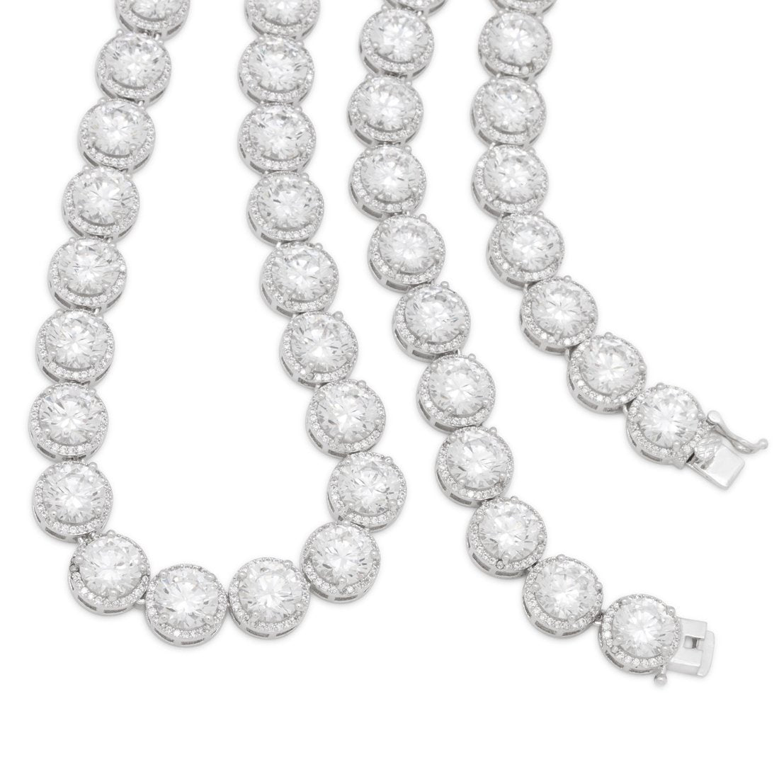 Crowned Ice 8mm Bezel-Set Tennis Chain