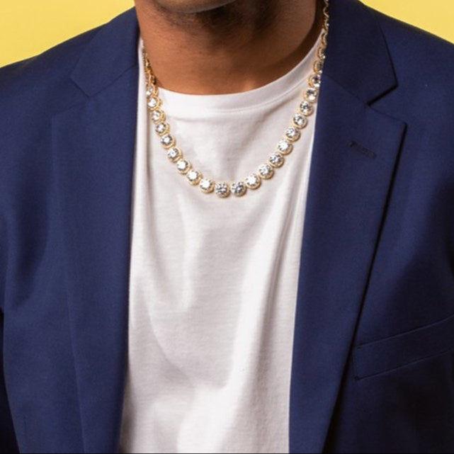 Crowned Ice 8mm Bezel-Set Tennis Chain