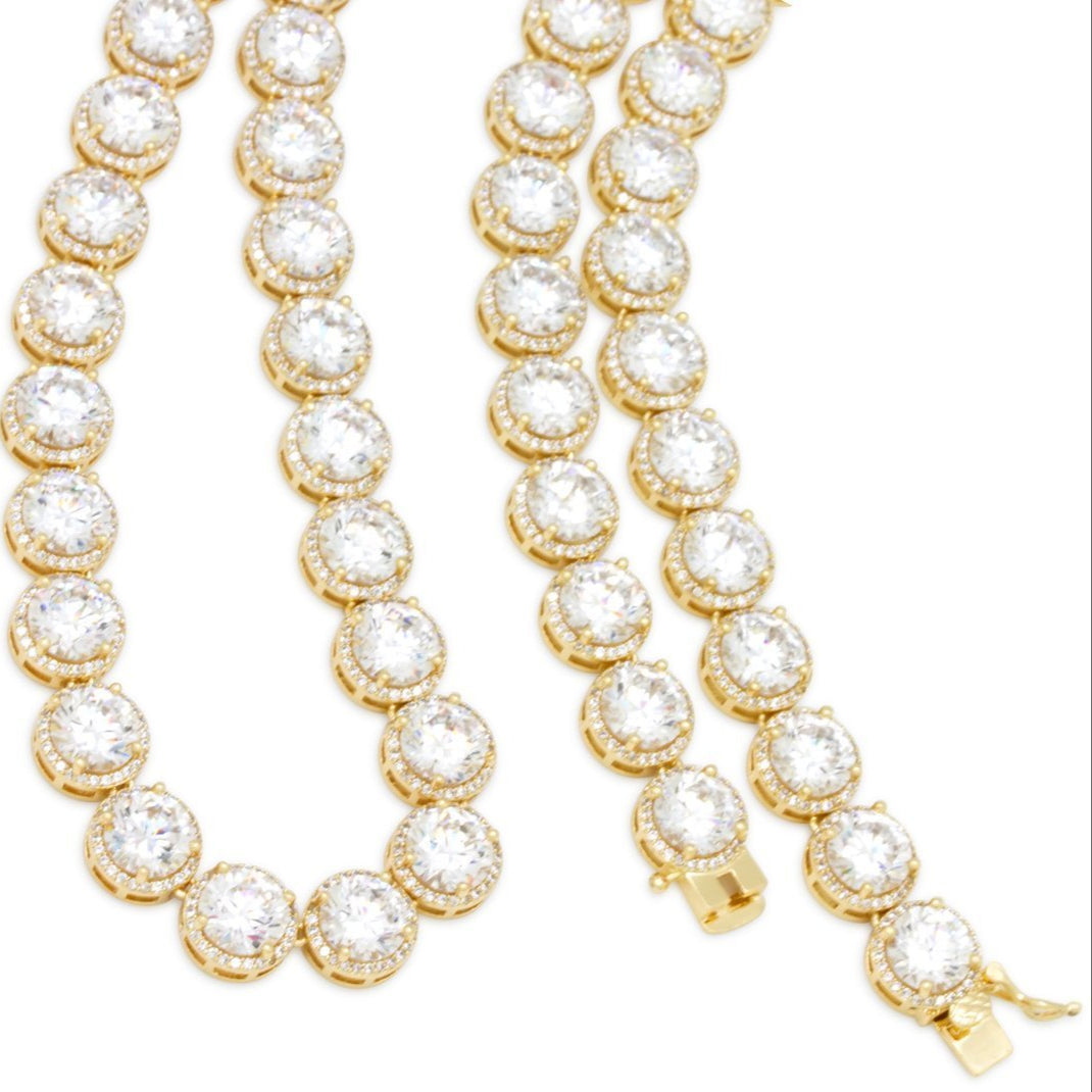 Crowned Ice 8mm Bezel-Set Tennis Chain