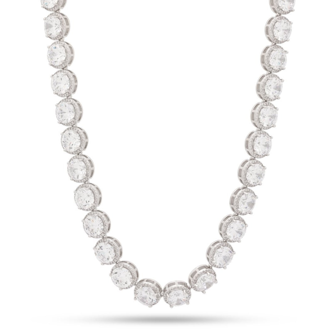 Crowned Ice 8mm Bezel-Set Tennis Chain