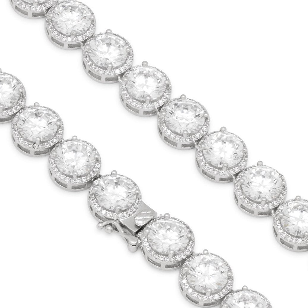 Crowned Ice 8mm Bezel-Set Tennis Chain