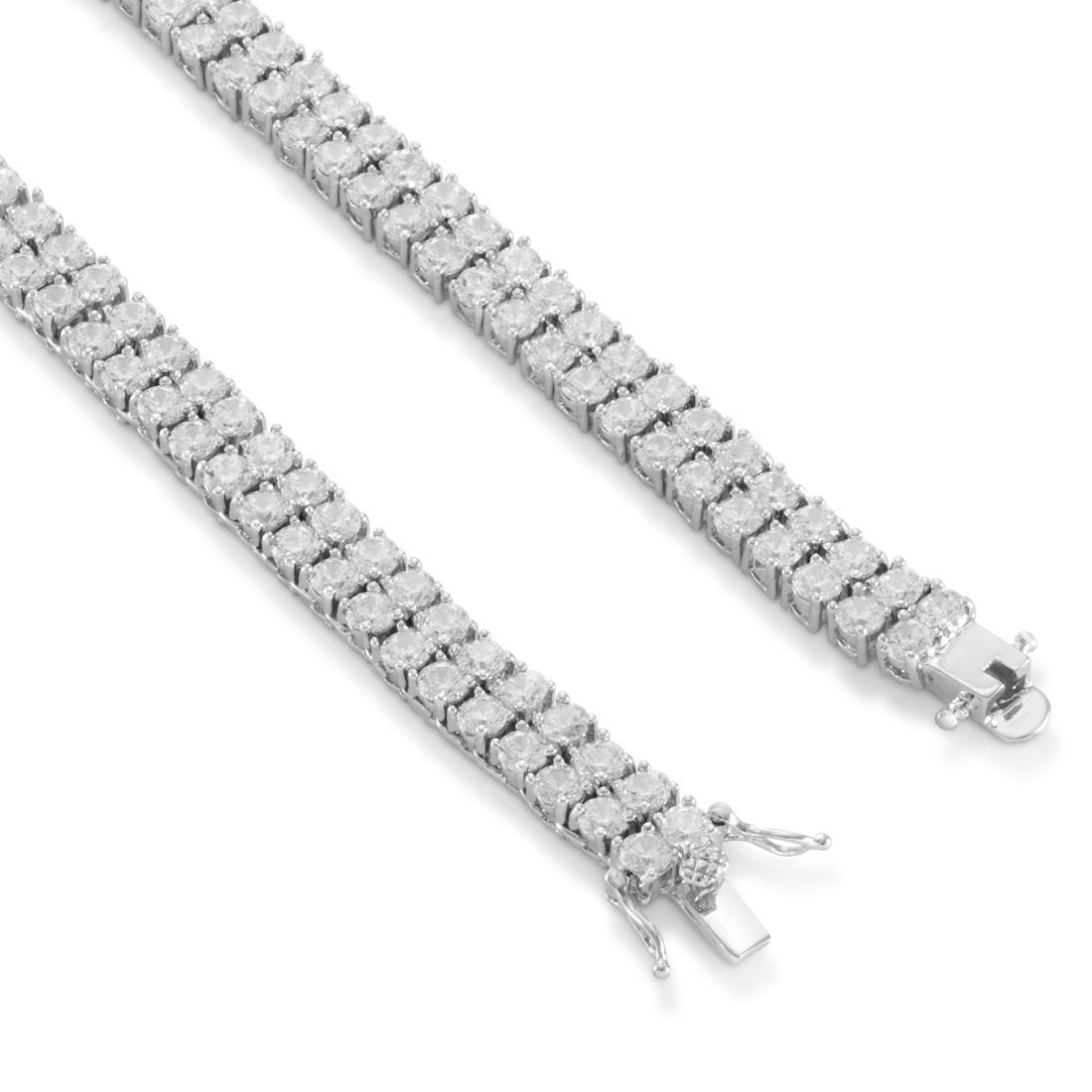 Crowned Ice 8mm Double-Row Tennis Chain