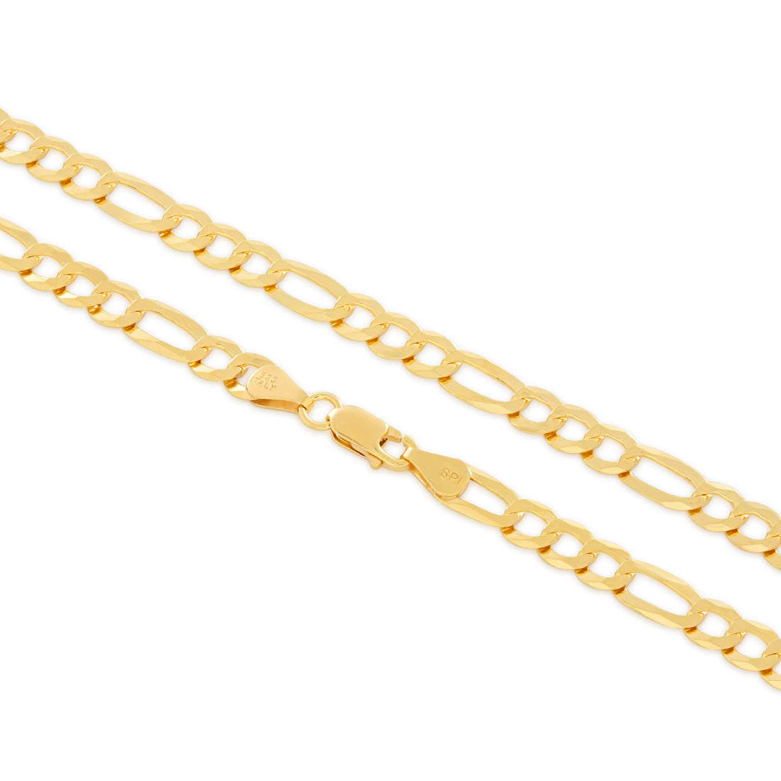 Crowned Ice 8mm Figaro Chain