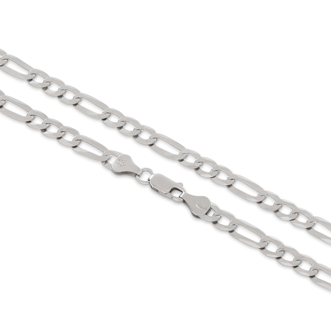 Crowned Ice 8mm Figaro Chain