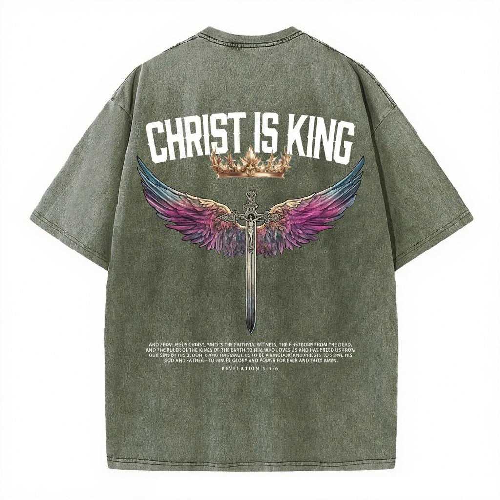 Christian Washed T-Shirt | Christ Is King