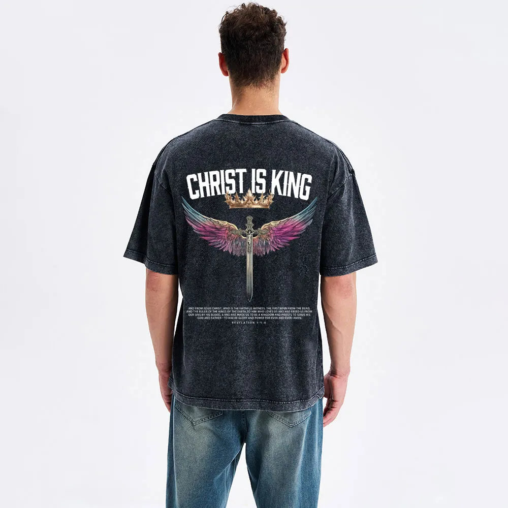 Christian Washed T-Shirt | Christ Is King