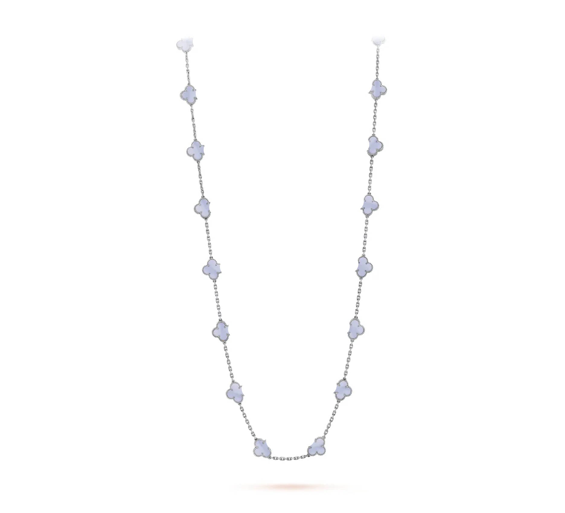 925 silver clover leaf necklace detail view 2