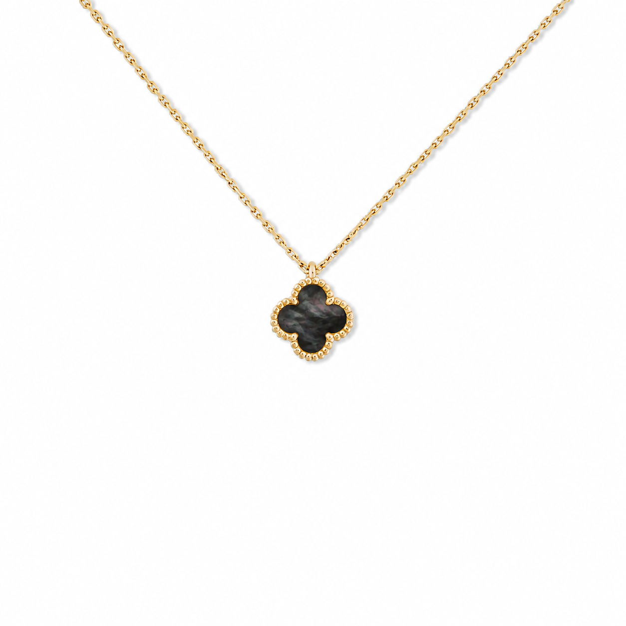 925 Silver Clover Leaf Necklace with 18K Gold Plating