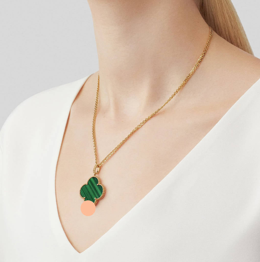 925 silver clover leaf necklace detail view 8