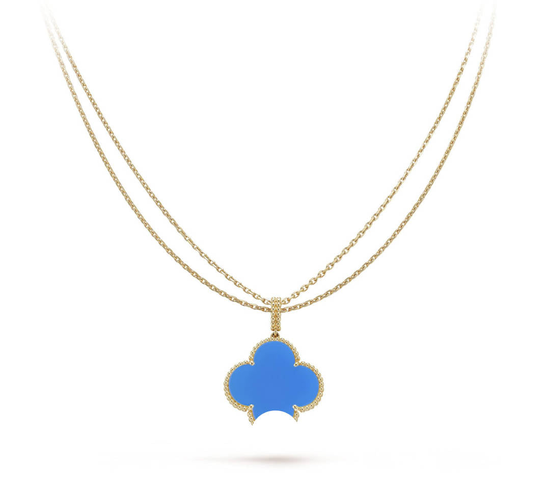 925 silver clover leaf necklace detail view 12
