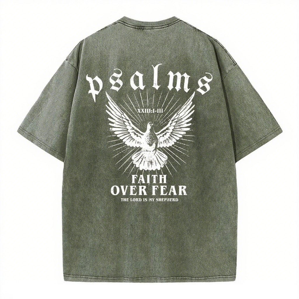Christian Washed T-Shirt | Faith Over Fear