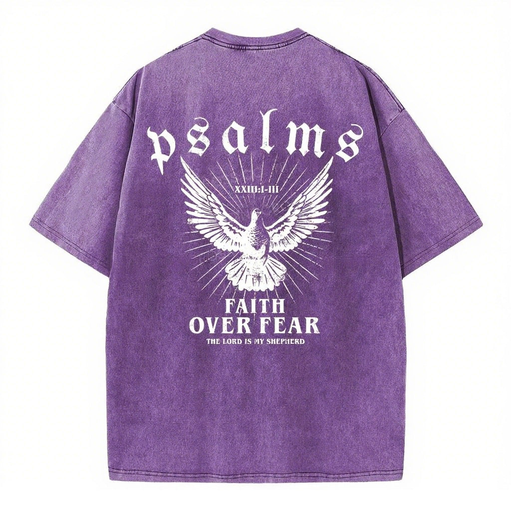 Christian Washed T-Shirt | Faith Over Fear