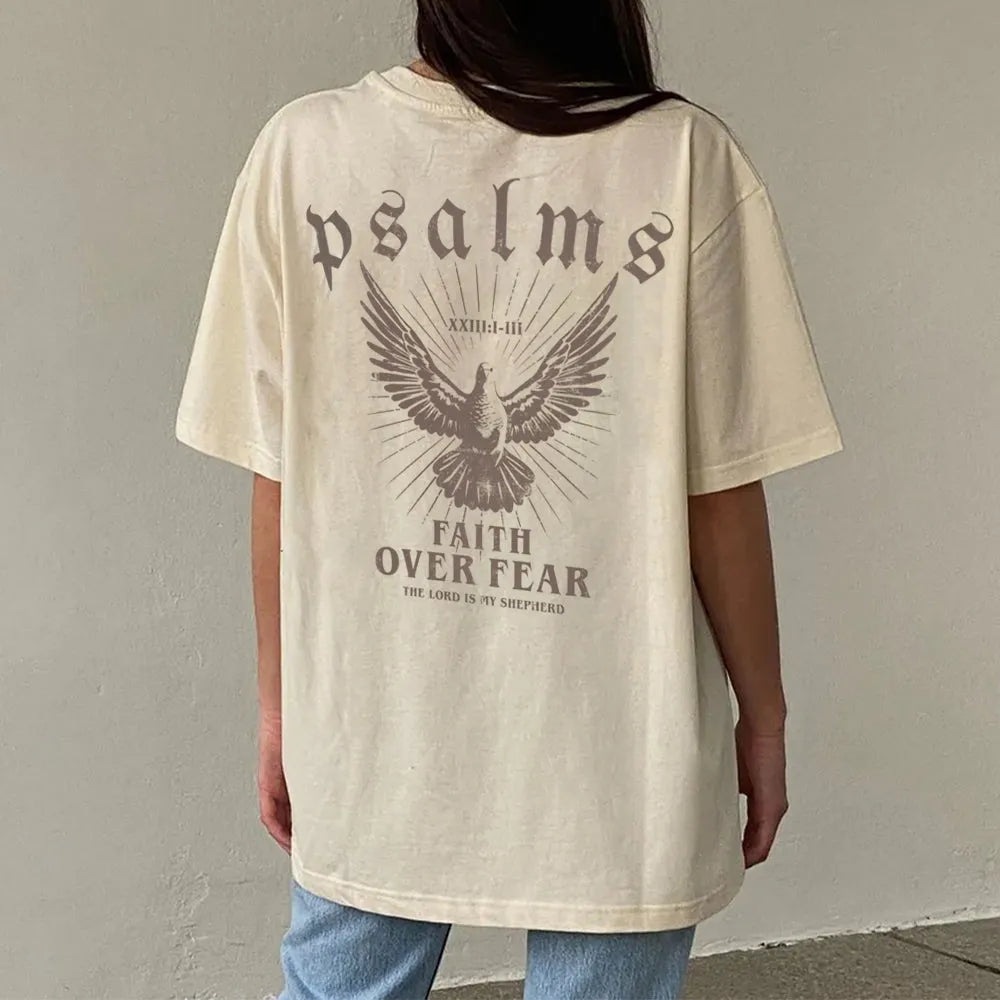 Christian Washed T-Shirt | Faith Over Fear