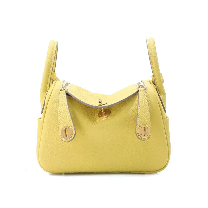 Women’s Minimalist Genuine Leather Cat Eye Decorated Crossbody Shoulder Handbag