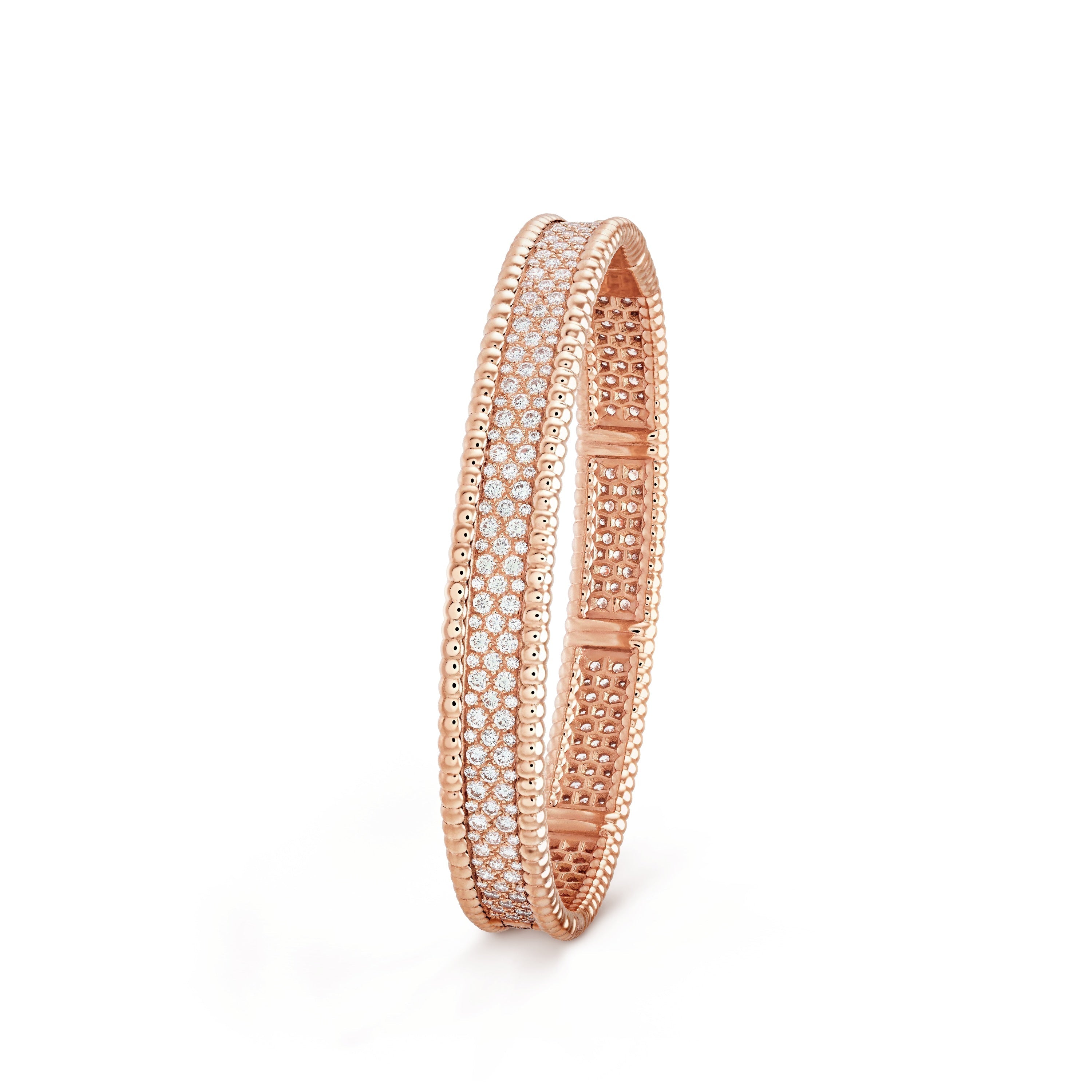 Perlee Bangle, 18K Gold Plated, Inlaid Cubic Zircon