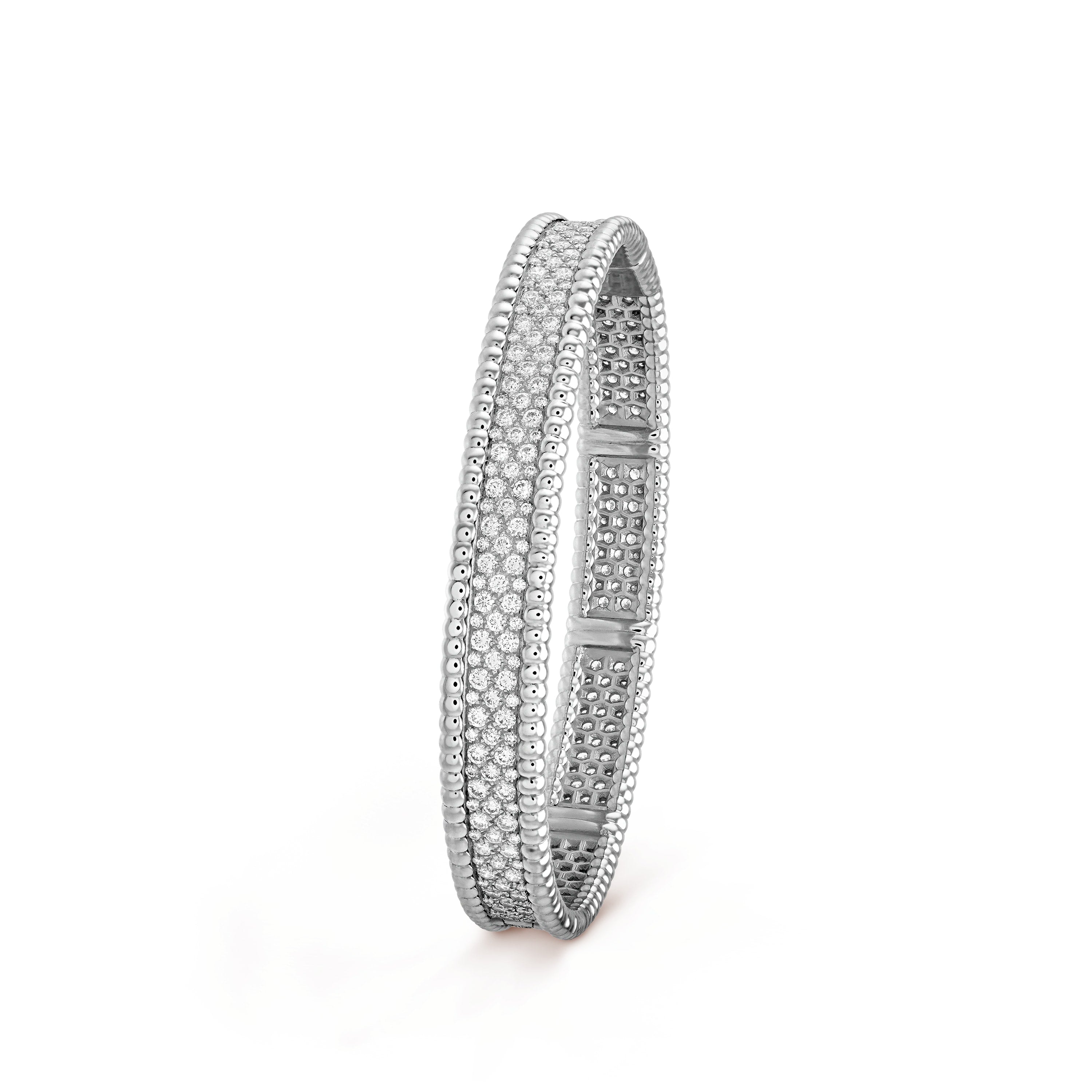 Perlee Bangle, 18K Gold Plated, Inlaid Cubic Zircon