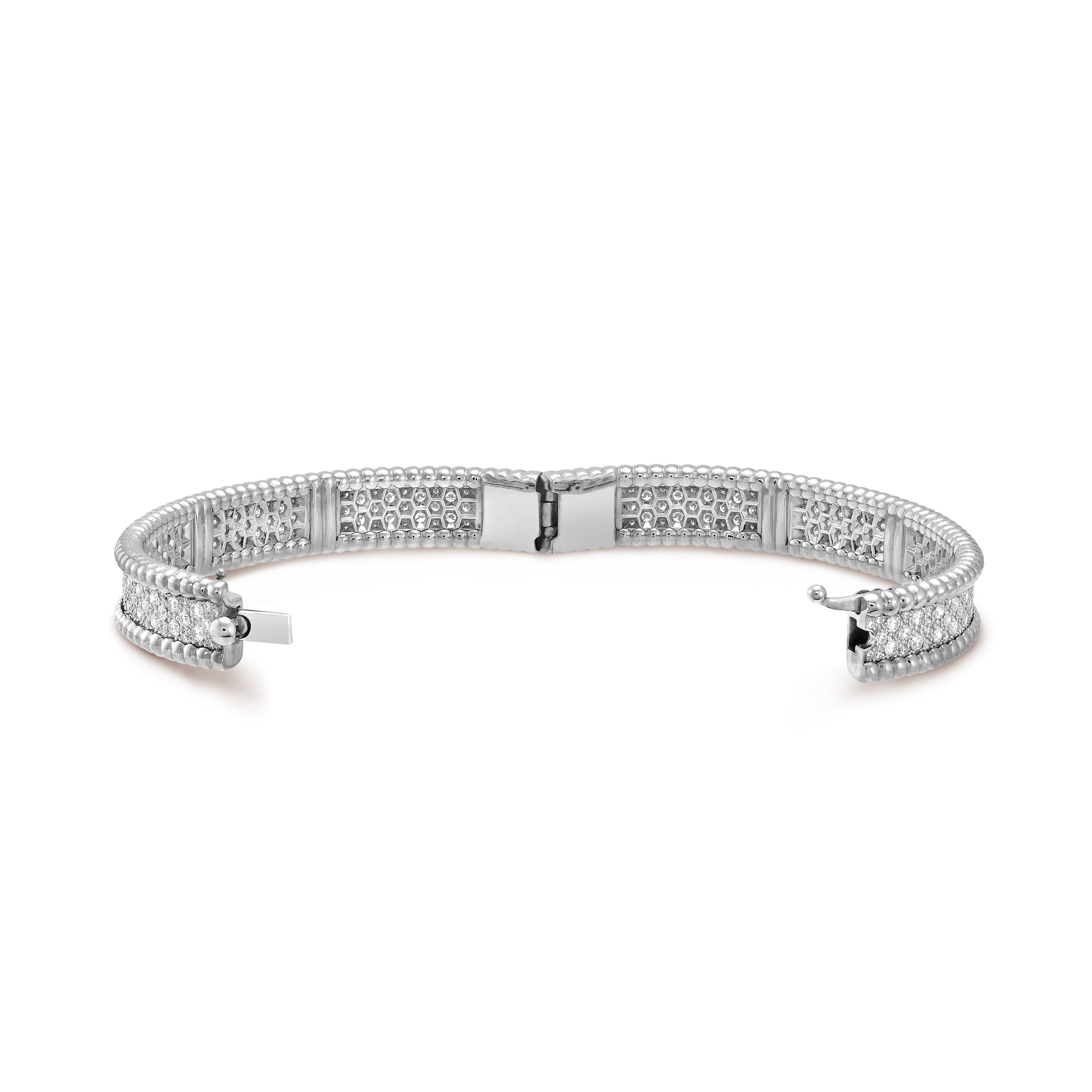 Perlee Bangle, 18K Gold Plated, Inlaid Cubic Zircon