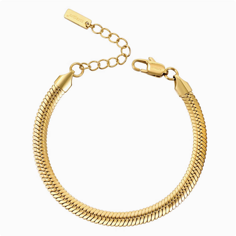 Crowned Ice GR 18K Gold-tone Plating Steel Bead Bracelet – Afro-Luxe Beaded Jewelry