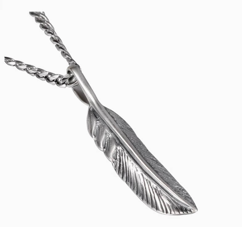 Crowned Ice S925 Silver Angel Wing Necklace – Feathered Pendant of Grace & Strength