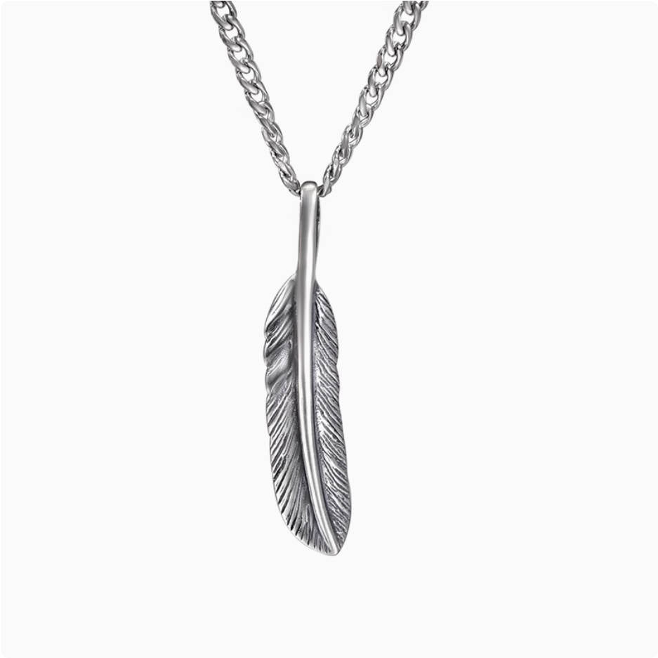 Crowned Ice S925 Silver Angel Wing Necklace – Feathered Pendant of Grace & Strength