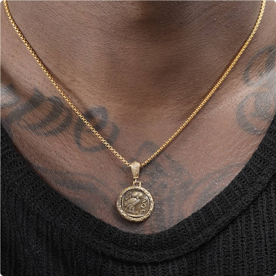 Crowned Ice Royal Copper Lion Pendant Necklace – Afro-King Power Statement Chain