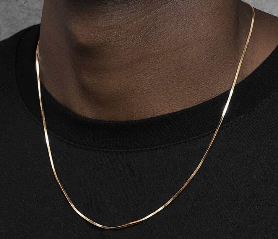 Crowned Ice 24K Gold-Plated Snake Texture Cuban Link Chain Necklace – Heavyweight Luxe Urban Style