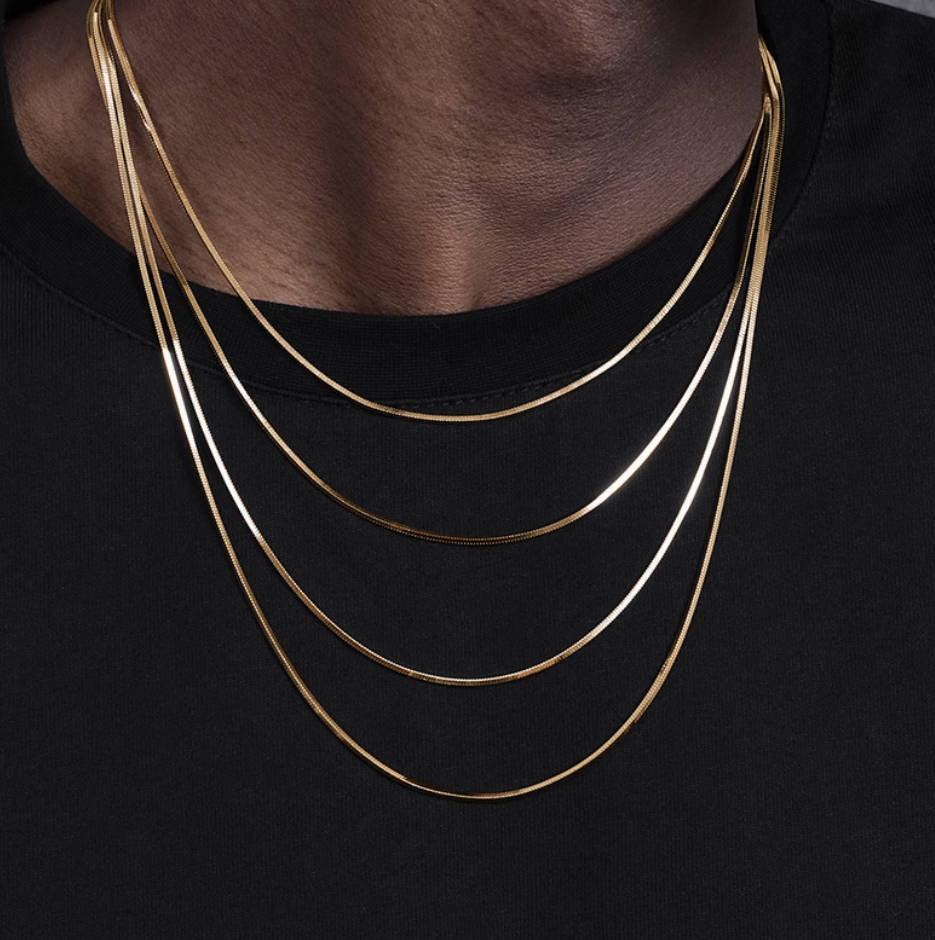 Crowned Ice 24K Gold-Plated Snake Texture Cuban Link Chain Necklace – Heavyweight Luxe Urban Style
