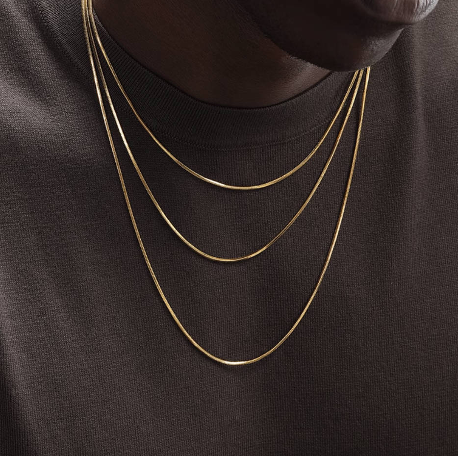 Crowned Ice 24K Gold-Plated Snake Texture Cuban Link Chain Necklace – Heavyweight Luxe Urban Style