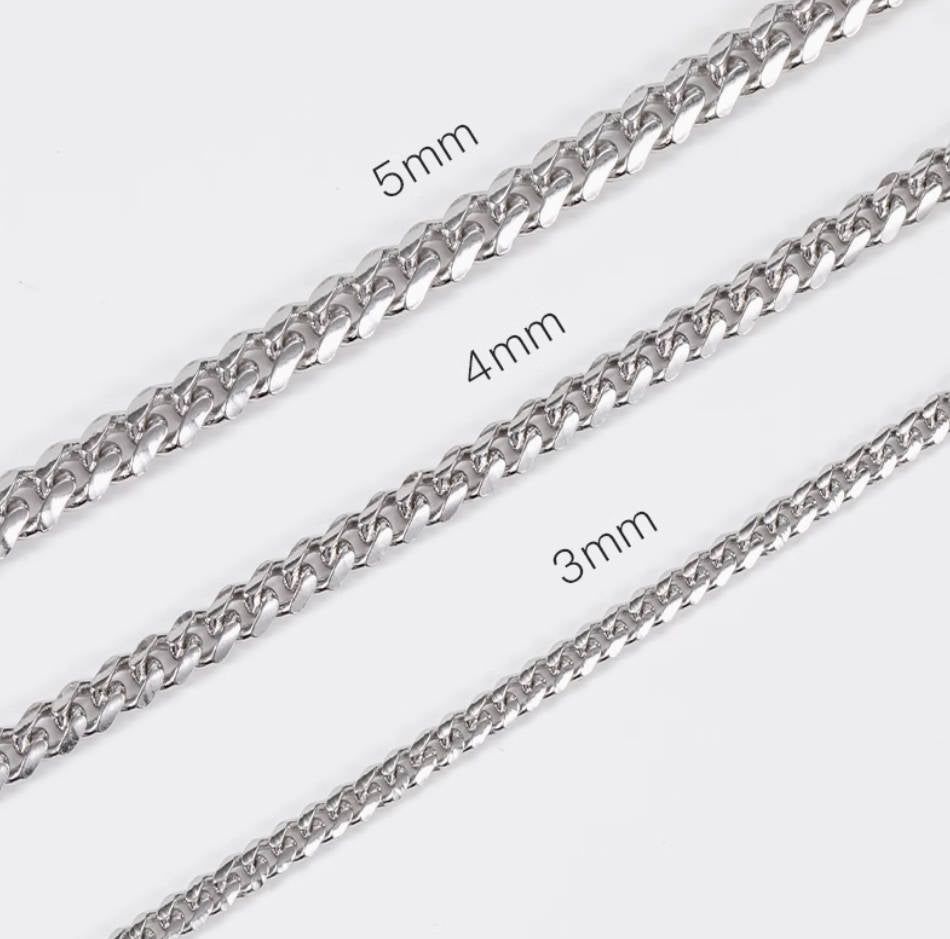 Crowned Ice S925 Silver-Plated 3MM Cuban Link Necklace – Lightweight Everyday Hip-Hop Accent