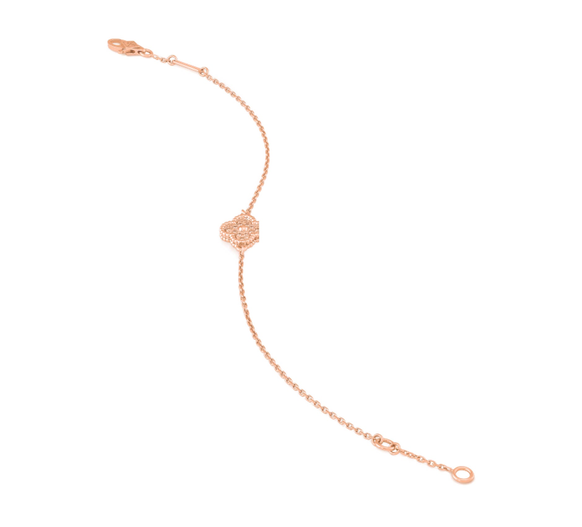 925 silver clover leaf bracelet detail view 2
