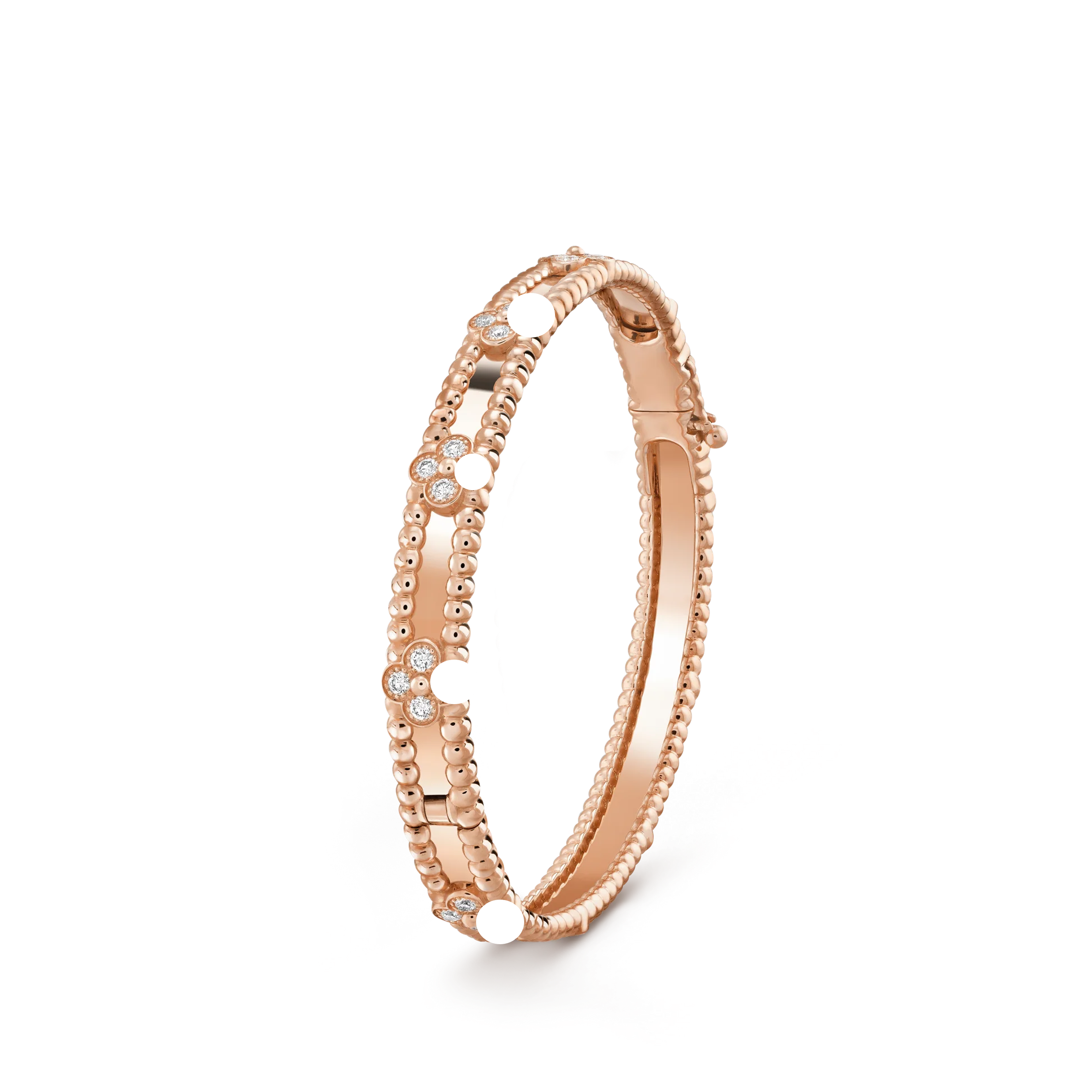Rose gold clover leaf bracelet with 18K gold plating