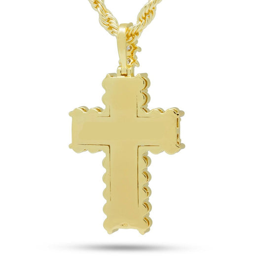 Crowned Ice Icy Cross Necklace