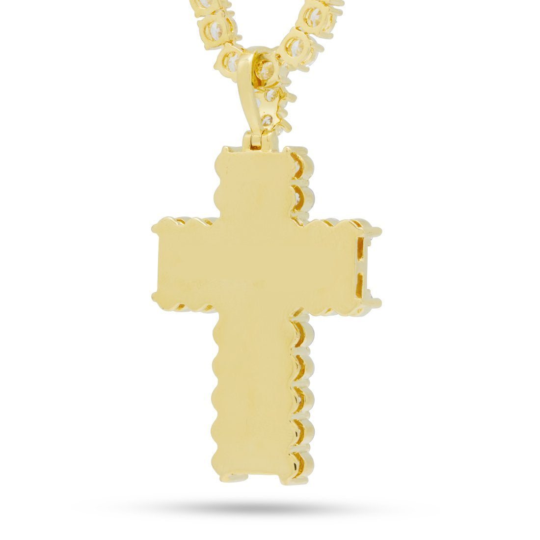 Crowned Ice Icy Cross Necklace