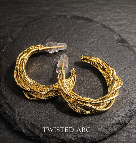 x THE SCULPTURAL EDIT Gold Earrings Collection