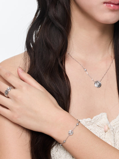 Button Series Minimalist Adjustable Pull-String Bracelet, Full Circle Korean-Style Elegant Design