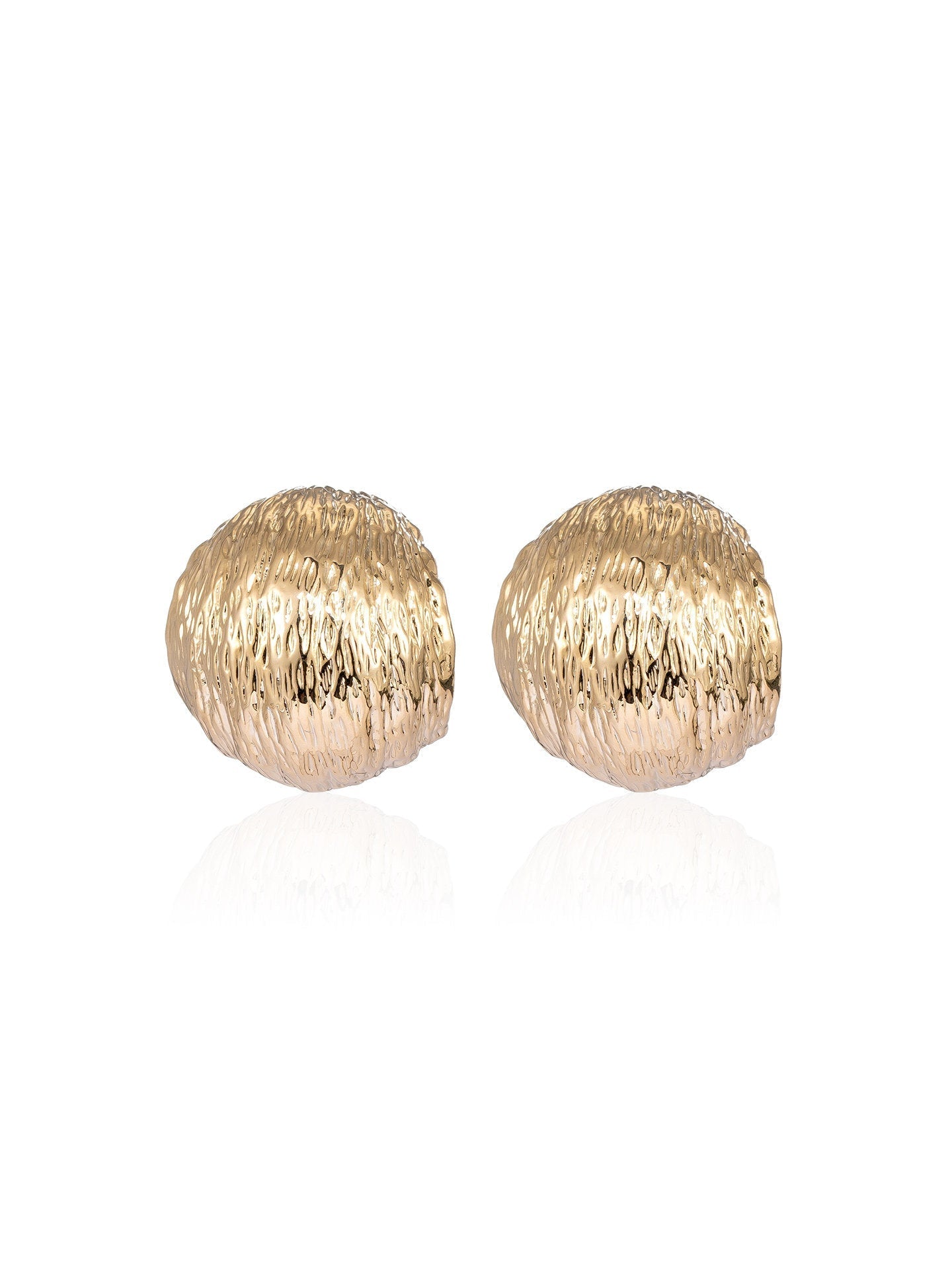 French Brushed Metal Earrings – Elegant Lightweight Luxury Design