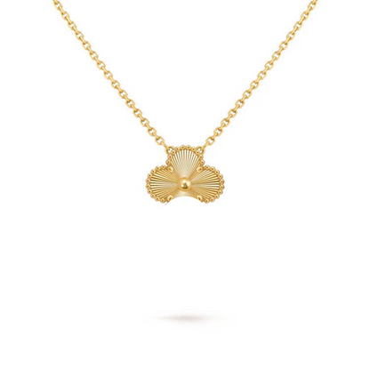 Clover Leaf Necklace, 925 Silver, 18k Gold Plated