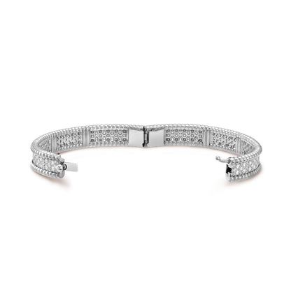 Perlee Bangle,18k Gold Plated,Inlaid Cubic Zircon