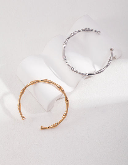 S925 Sterling Silver Bamboo Segment Jewelry