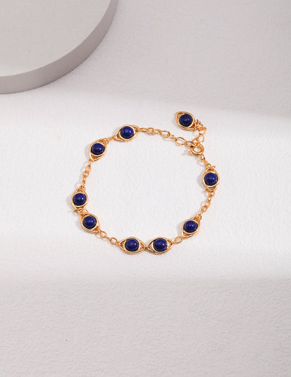 S925 Sterling Silver Natural Stone Jewelry – Tiger’s Eye & Lapis Lazuli Collection