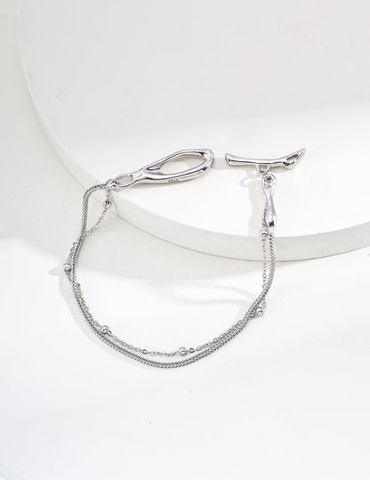 S925 Sterling Silver Minimalist Chain Bracelet, Elegant Everyday Jewelry