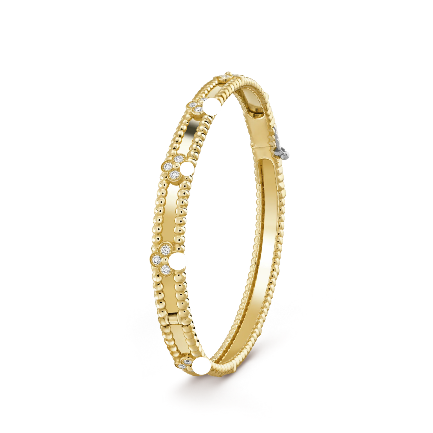 Sweet Perlee Clovers Bracelet,18k Gold Plated